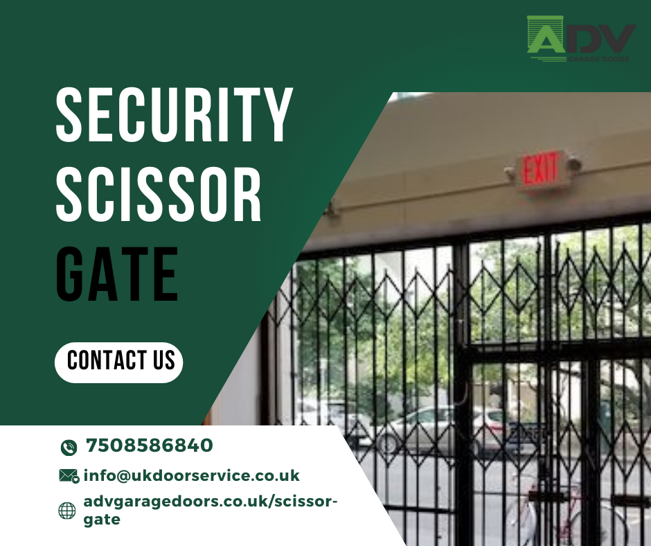 Security gate for garage door top